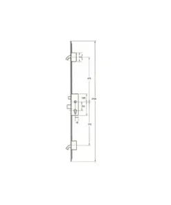 FGTE Latch Deadbolt 2 Hook Multipoint Door Lock - French Door Version (top hook to spindle = 575mm)
