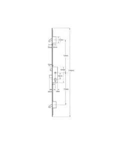 Trulock Latch Deadbolt 2 Hooks 16mm Flat Faceplate Lift Lever Multipoint Door Lock