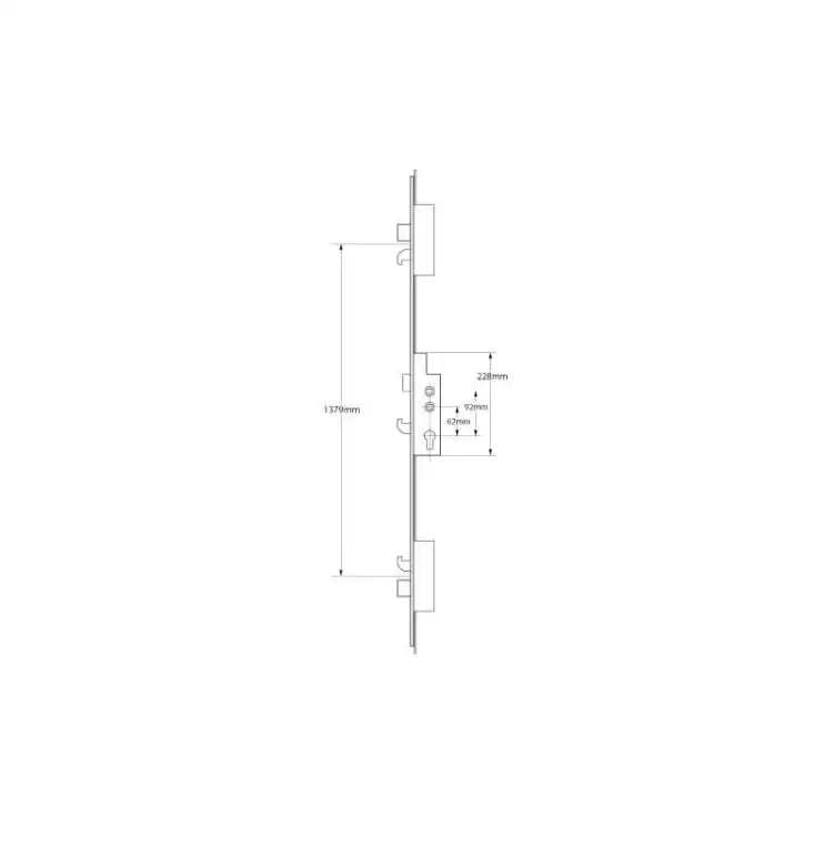 XL Latch 2 Deadbolts 3 Hooks Double Spindle Multipoint Door Lock