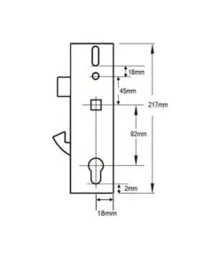 YS170 Doormaster Multipoint Genuine Gearbox - Lift Lever or Split Spindle