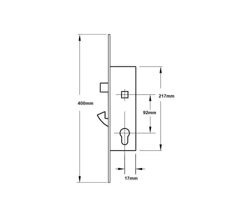 YS170 Doormaster - Lift Lever or Split Spindle 16mm Faceplate