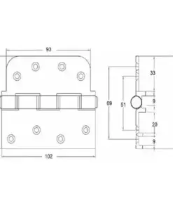 Slab Composite Door Hinge