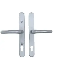 Adjustable Lever Lever UPVC Multipoint Door Handles - 92mm PZ Sprung 196-252mm Screw Centres