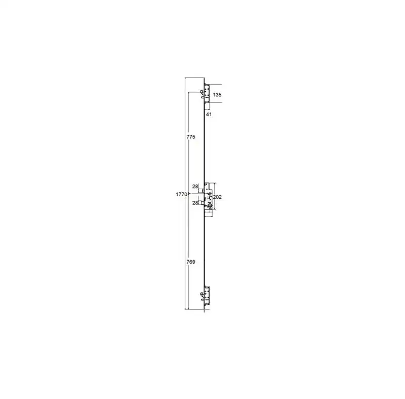 Lockmaster Key Turn Latch Deadbolt 2 Hooks 2 Anti Lift Pins Key Wind Multipoint Door Lock