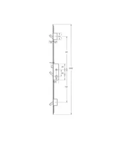 YS170 Latch 3 Hooks Split Spindle Multipoint Door Lock