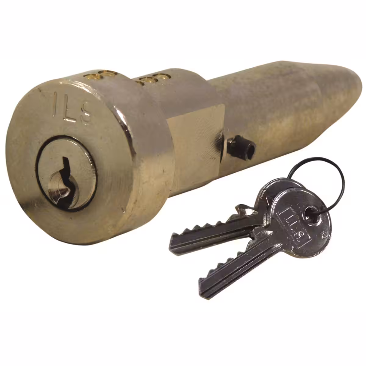 Roller Shutter Bullet Lock - Round Face 24mm Diameter With Black Roll Pin
