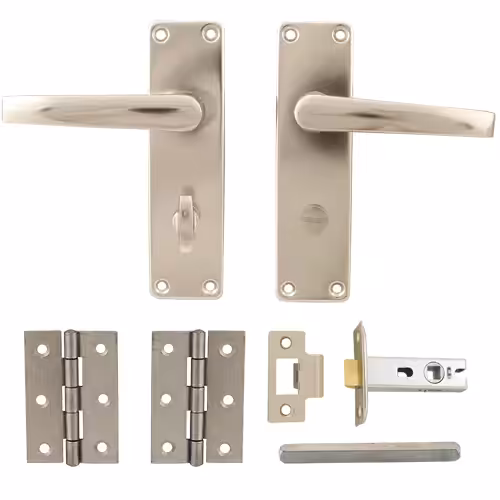Aluminium Door Handle, Tubular Latch & Hinge Packs