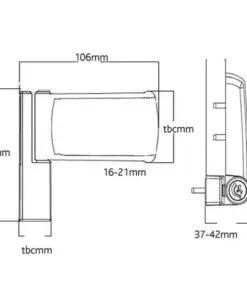 Flag Hinge with Adjustable Step Height